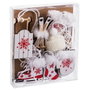BigBuy Home Décorations de Noël Blanc Rouge (10 Unités)