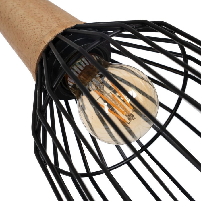 BigBuy Home Suspension Noir Naturel Bois Fer BigBuy Home Suspension Noir Naturel Bois Fer