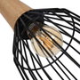 BigBuy Home Suspension Noir Naturel Bois Fer