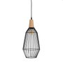 BigBuy Home Suspension Noir Naturel Bois Fer