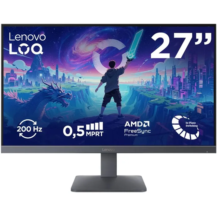 Lenovo LOQ 27-10 - Écran PC Gamer 27 pouces QHD 180Hz IPS 0,5ms HDR10 AMD FreeSync Lenovo LOQ 27-10 - Écran PC Gamer 27 pouces QHD 180Hz IPS 0,5ms HDR10 AMD FreeSync