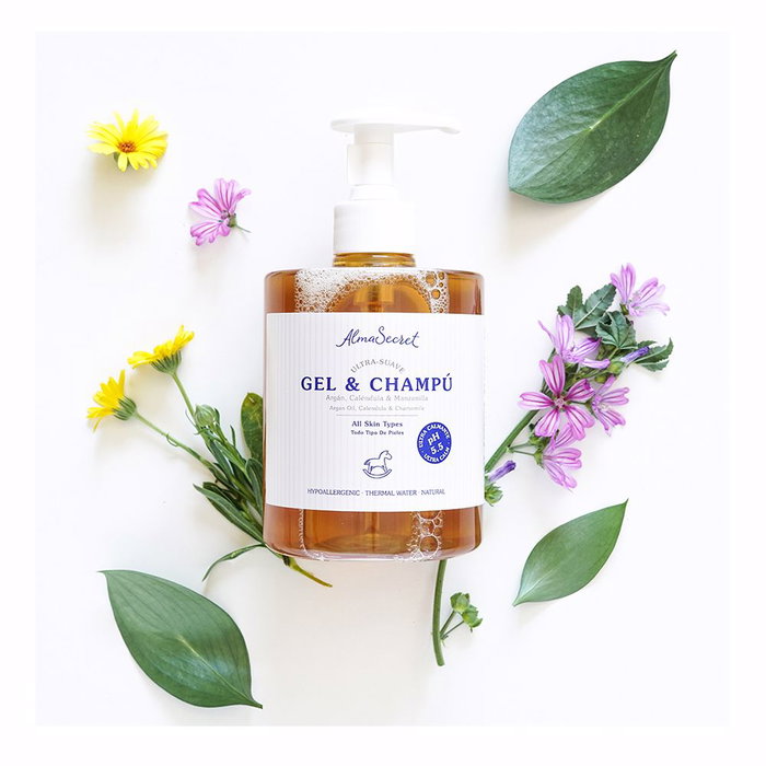 Alma Secret Gel-Shampoing Doux à l'Argan, Calendula et Camomille - 500 ml