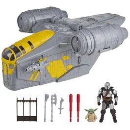 Hasbro Star Wars ActionVerse Mandalorian Razor Crest - Coffret 2-en-1 avec figurines