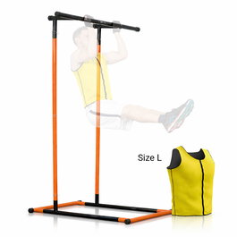 Pack Station de Tractions Fitness avec Guide d’Exercices et Gilet Sauna Sport Homme L InnovaGoods