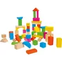 Heros - Blocs de Construction en Bois Colorés - 100% Certifié FSC - 60 Pièces - À Partir de 1 An - Boîte de Rangement
