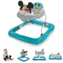 Disney Baby - Mickey - Trotteur Bébé Évolutif et Pliable 2-en-1 avec Centre d'Activités Amovible, Jeu d'Éveil Lumineux et Musical - Cadeau Bébé