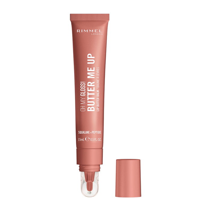 Rimmel London OH MY GLOSS! Baume à Lèvres Hydratant N° 008 Citrouille Épicée avec Squalane et Peptides, 1 Unité