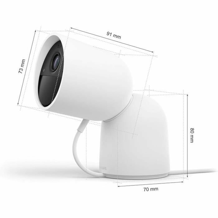 Philips Hue Secure Caméra de surveillance filaire HD 1080p, Blanc