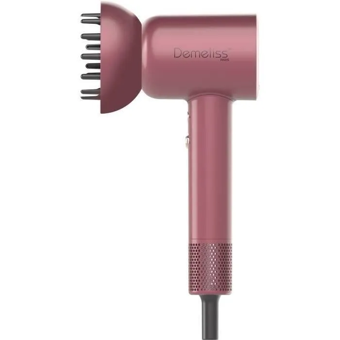 Demeliss Seche-cheveux Ultimate Dryer Set 1600 W avec diffuseur magnétique et brosse lissante - Cherry Chérie