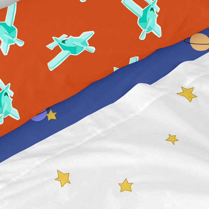 Jeu de draps pour berceau HappyFriday LE PETIT PRINCE Multicouleur Lit 1 persone