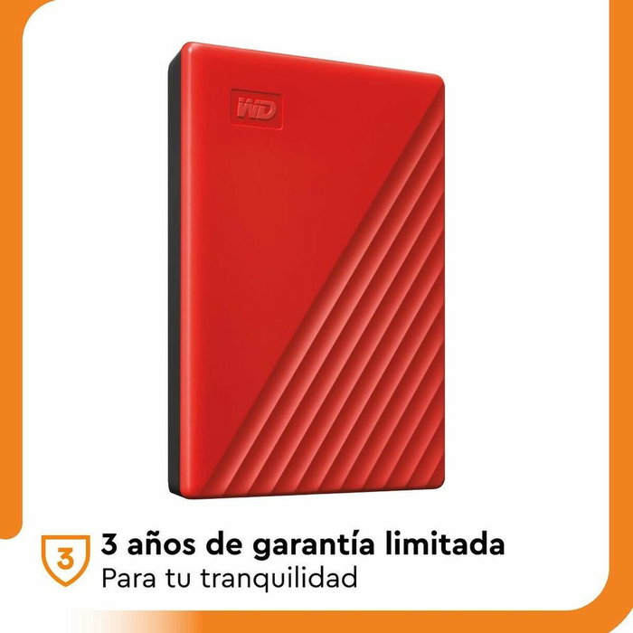 Disque Dur Externe Western Digital My Passport Rouge 4 TB HDD