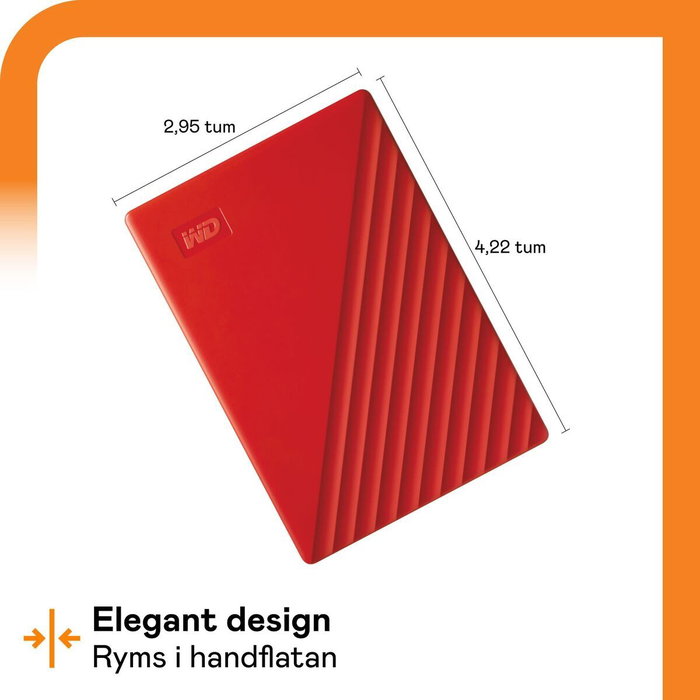 Disque Dur Externe Western Digital My Passport Rouge 4 TB HDD