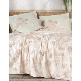 Parure de lit 100% coton renforcé King - Housse de couette 220 x 240 cm + 2 taies d'oreiller 60 x 60 cm - Coloris Beige - 145 fils au pouce carré