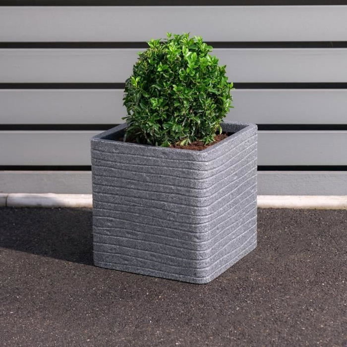 Strata Pot de fleur SQUARE BANBURY Carré Cendres