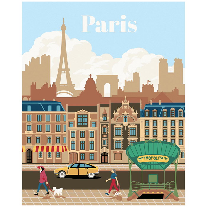 Ravensburger Creart Serie Trend C Paris 23687 - Tableau à peindre par numéros pour adultes (dès 14 ans)