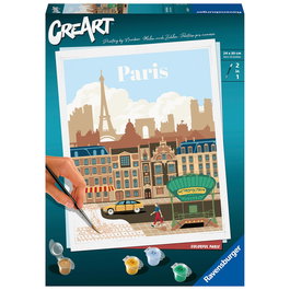 Ravensburger Creart Serie Trend C Paris 23687 - Tableau à peindre par numéros pour adultes (dès 14 ans)