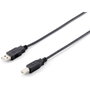 Equip Câble d'imprimante USB A vers USB B 1,8m noir