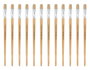 Innspiro Boîte de 12 pinceaux à poils naturels forme plate manche long nº20
