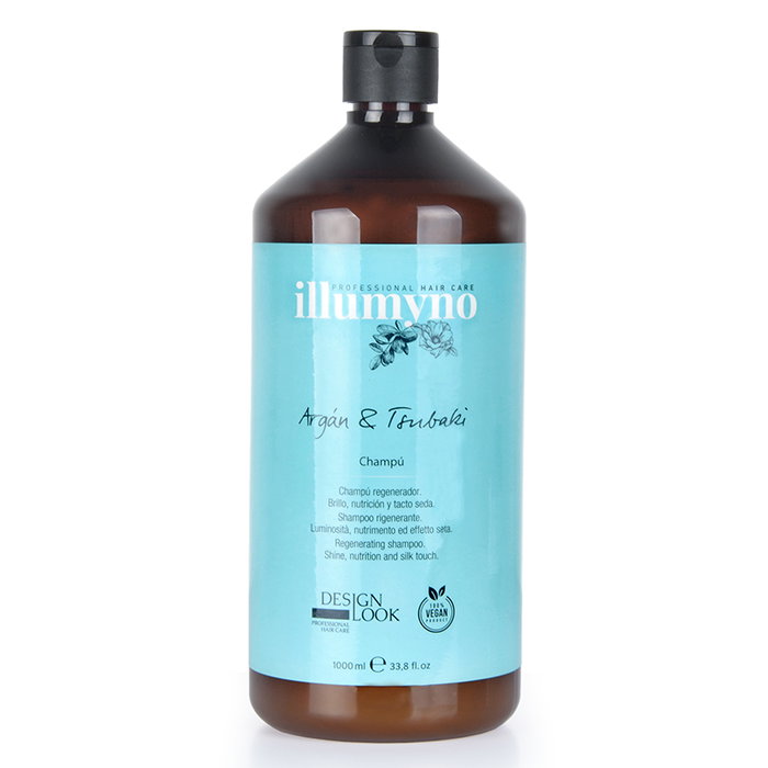 Design Look Champú Illumyno Shampoing Régénérant 1000 mL avec Huiles d'Argan et Tsubaki pour Brillance et Nutrition Design Look Champú Illumyno Shampoing Régénérant 1000 mL avec Huiles d'Argan et Tsubaki pour Brillance et Nutrition