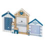 BigBuy Home Cadre photo Bleu Blanc Naturel Verre Bois MDF