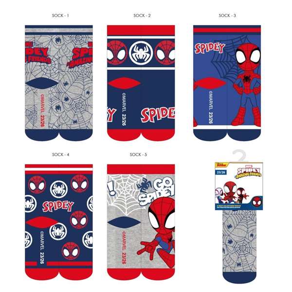 Cerdá Pack de Chaussettes pour Enfant avec Spidey Taille 31-34