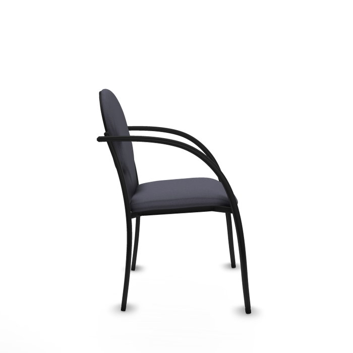 Piqueras y Crespo Chaise Hellín en tissu gris foncé avec accoudoirs fixes Piqueras y Crespo Chaise Hellín en tissu gris foncé avec accoudoirs fixes