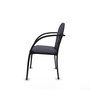 Piqueras y Crespo Chaise Hellín en tissu gris foncé avec accoudoirs fixes