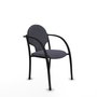 Piqueras y Crespo Chaise Hellín en tissu gris foncé avec accoudoirs fixes
