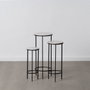 Jeu de 3 tables Noir Gris Fer 30 x 30 x 71 cm (3 Unités)