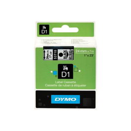 Dymo Ruban d'étiquetage 53710 Clear Black (S0720920), pour LabelManager, original D1, adhésif polyvalent pour plastique, papier, métal, bois, verre