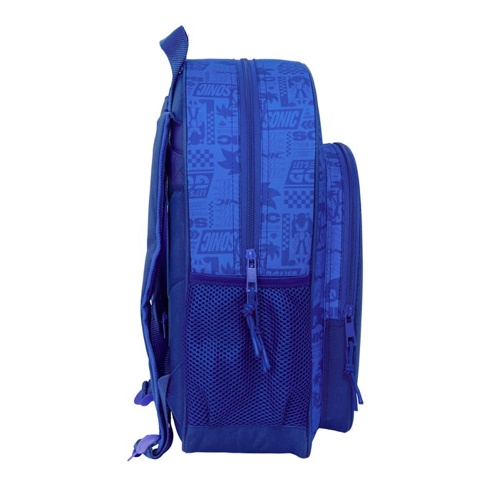 SAFTA Cartable Sonic le Hérisson Bleu 38cm