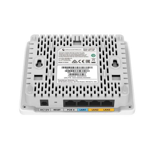 Grandstream Point d'accès Wi-Fi 300 Mbps (2x2:2 MU-MIMO), 400 Mbps 256-QAM, 100 mètres, PoE 802.3af/at, 16 SSID, 135x115x30 mm Grandstream Point d'accès Wi-Fi 300 Mbps (2x2:2 MU-MIMO), 400 Mbps 256-QAM, 100 mètres, PoE 802.3af/at, 16 SSID, 135x115x30 mm