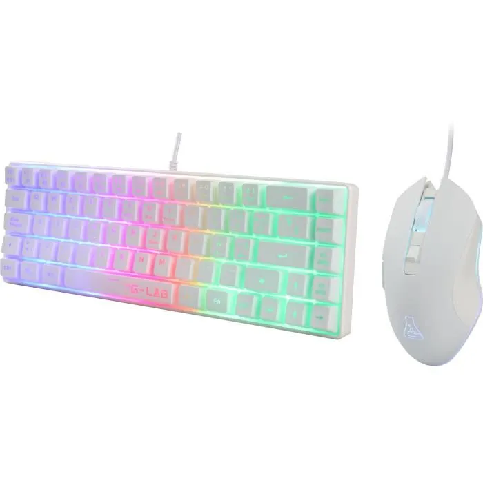 The G-Lab Combo Hydro Pack Gamer 2 en 1 - Clavier et souris filaires compact 60% membrane anti-ghosting The G-Lab Combo Hydro Pack Gamer 2 en 1 - Clavier et souris filaires compact 60% membrane anti-ghosting