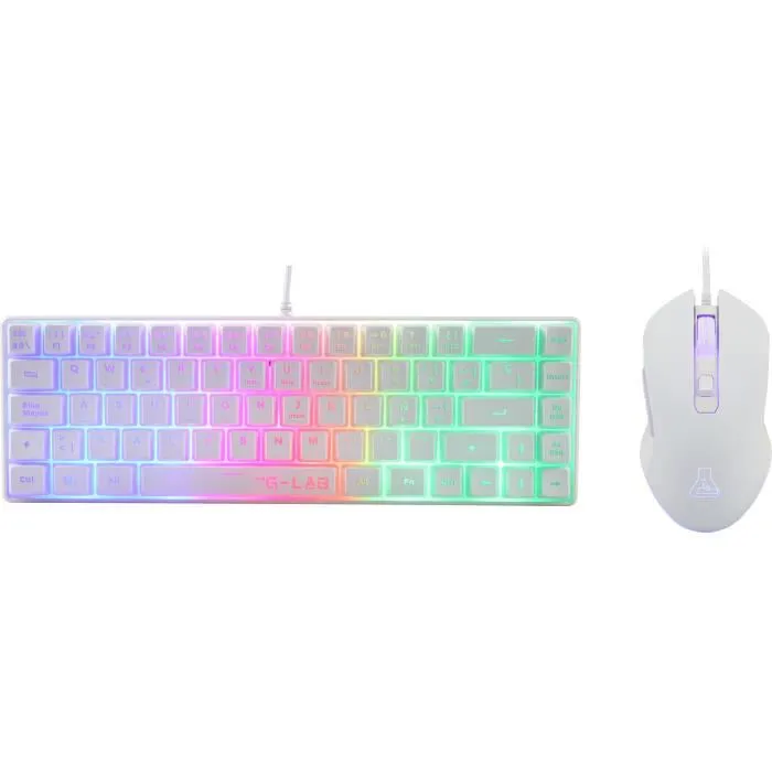 The G-Lab Combo Hydro Pack Gamer 2 en 1 - Clavier et souris filaires compact 60% membrane anti-ghosting The G-Lab Combo Hydro Pack Gamer 2 en 1 - Clavier et souris filaires compact 60% membrane anti-ghosting