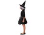 Costume de Sorcière Enfant Gris avec Robe Courte et Chapeau pour Fille 10-12 Ans - Déguisement Halloween Polyester