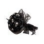 Atosa Rameau de fleurs noires avec crânes Halloween