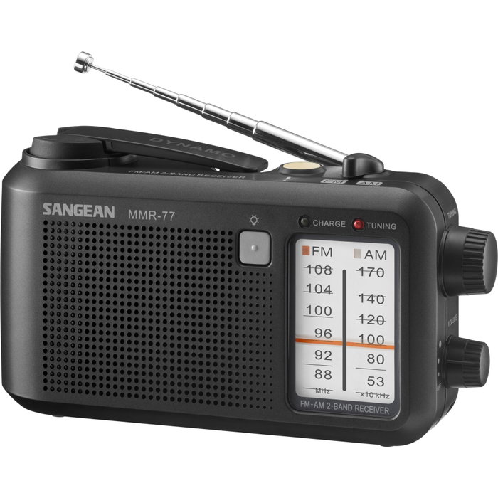 Sangean MMR-77 Radio de secours noir mat Sangean MMR-77 Radio de secours noir mat