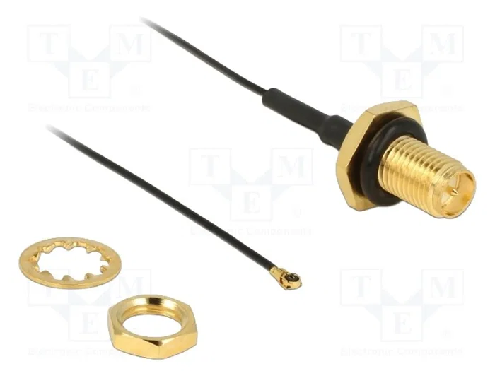 DELOCK Câble coaxial IPEX MHF 4L vers RP-SMA femelle 200mm DELOCK Câble coaxial IPEX MHF 4L vers RP-SMA femelle 200mm