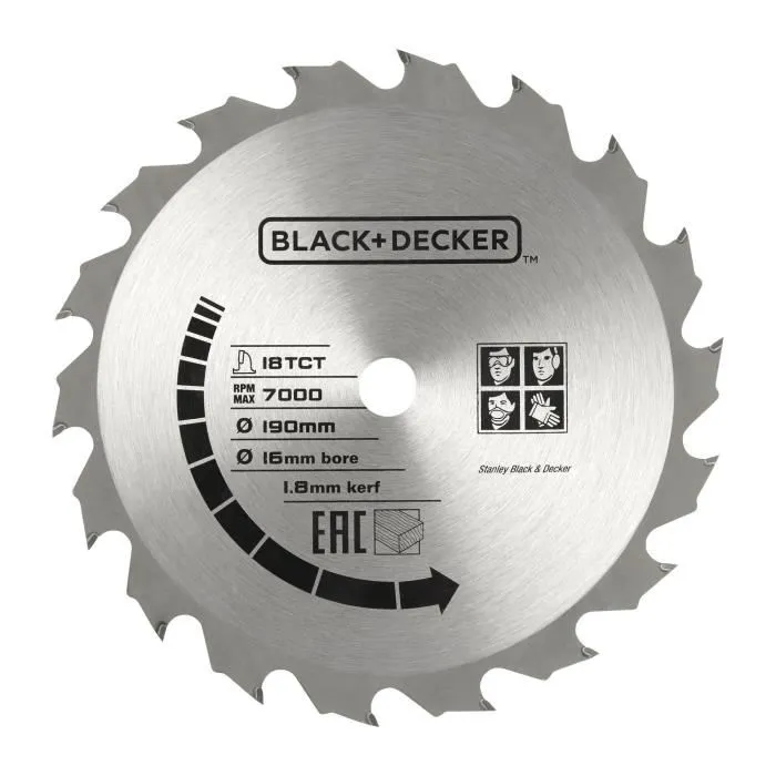 Black + Decker CS1250LA-QS Scie circulaire 1250W Black + Decker CS1250LA-QS Scie circulaire 1250W
