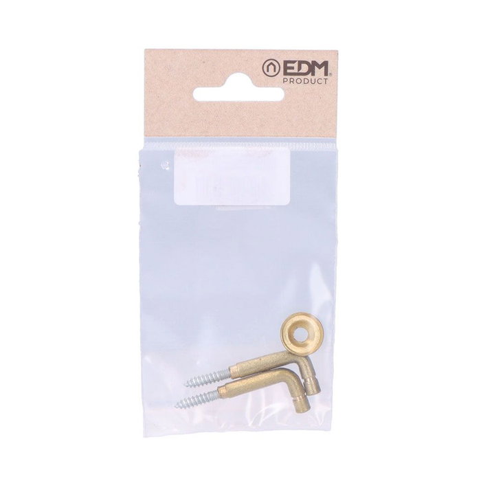 Edm Lot de 2 attaches-rideaux en laiton tourné 25 mm doré Edm Lot de 2 attaches-rideaux en laiton tourné 25 mm doré