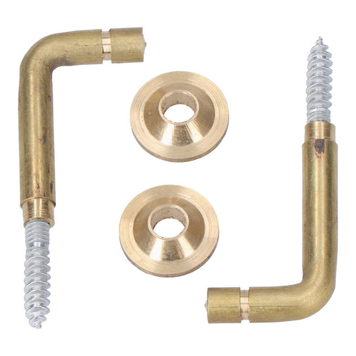 Edm Lot de 2 attaches-rideaux en laiton tourné 25 mm doré Edm Lot de 2 attaches-rideaux en laiton tourné 25 mm doré