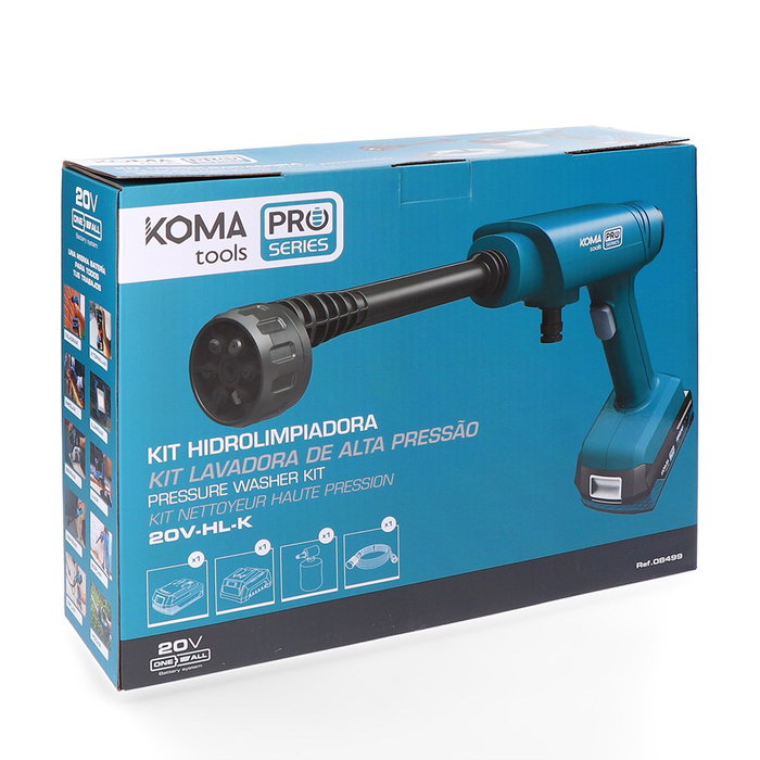 Koma Tools Kit nettoyeur haute pression 20 V avec batterie 2,0 Ah et chargeur Koma Tools Kit nettoyeur haute pression 20 V avec batterie 2,0 Ah et chargeur