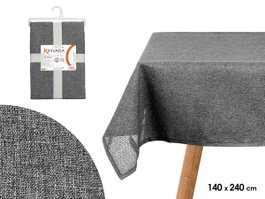Kinvara Nappe en Polyester 140x240 cm Gris Foncé (Set de 12)