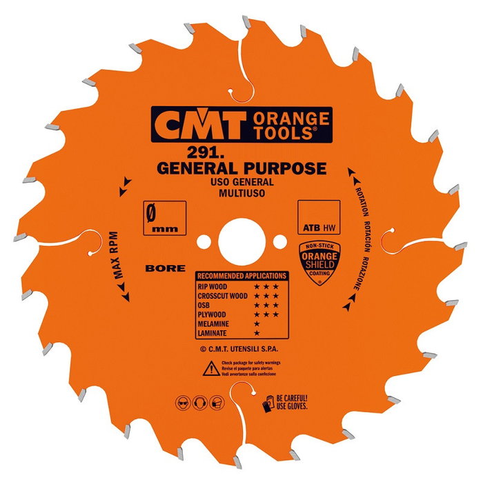 CMT - Lame de scie circulaire 220-30-2,8 (Z-36) pour bois tendre, bois dur et contreplaqué - Diamètre 220 mm, alésage 30 mm, 36 dents CMT - Lame de scie circulaire 220-30-2,8 (Z-36) pour bois tendre, bois dur et contreplaqué - Diamètre 220 mm, alésage 30 mm, 36 dents