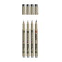 Sakura Set de pointe fine Pigma Micron, 4 tailles, Gris Froid Clair