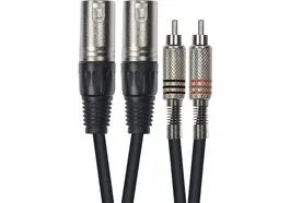 YELLOWCAB Câble Audio 3 m - 2 XLR Mâle vers 2 RCA Mâle - Connecteurs Argentés - Longueur 3 Mètres