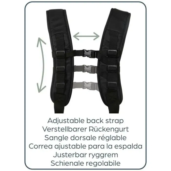 Dreambaby Porte-bébé On-the-Move 3 faces léger et réglable pour voyage et sorties quotidiennes en noir