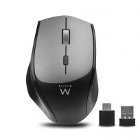 Ewent EW3245 Souris sans fil double connexion USB-C USB-A 2400 PPP clics silencieux