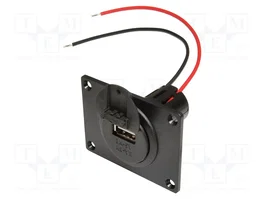 PRO CAR Alimentation USB avec socle USB A noir