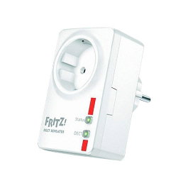 Fritz Extenseur de Couverture DECT FRITZ!DECT Repeater 100, Compatible Standard GAP, HD, Jusqu'à 300m Extérieur, Prise Intégrée 2300W